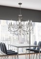 LAMPAMI - lampa wisząca do salonu srebrna, żyrandol nowoczesny, żyrandol do salonu