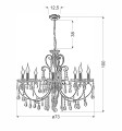LAMPAMI - lampa wisząca do salonu srebrna szkic