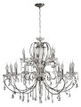 LAMPAMI - lampa wisząca do salonu srebrna, żyrandol nowoczesny, żyrandol do salonu