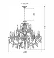 LAMPAMI - lampa wisząca do salonu srebrna szkic