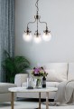 LAMPAMI - żyrandol nowoczesny, lampa wisząca nad stół, żyrandol do salonu, złoty żyrandol