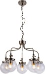 Lampa wisząca klosze szklane kule 5XE27 40W BALLET PATYNA 