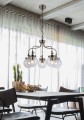 LAMPAMI - żyrandol nowoczesny, lampa wisząca nad stół, żyrandol do salonu, złoty żyrandol