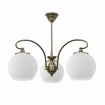 Klasyczna lampa sufitowa 3XE27 60W PATYNOWA MIEDŹ ORBIT