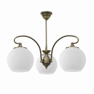 Klasyczna lampa sufitowa 3XE27 60W PATYNOWA MIEDŹ ORBIT