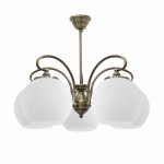 Klasyczna lampa sufitowa 5XE27 60W PATYNOWA MIEDŹ ORBIT 