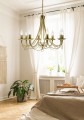 LAMPAMI - żyrandol nowoczesny, lampa wisząca nad stół, żyrandol do salonu, złoty żyrandol