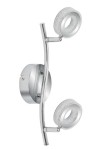  Nowoczesny kinkiet ledowy chrom 2X5W LED CHROM 3000K VINOLA 