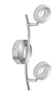  Nowoczesny kinkiet ledowy chrom 2X5W LED CHROM 3000K VINOLA 