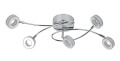 LAMPAMI - lampa sufitowa srebrna, lampa srebrna, srebrna lampa ledowa, żyrandol do salonu