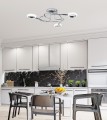 LAMPAMI - lampa sufitowa srebrna, lampa srebrna, srebrna lampa ledowa, żyrandol do salonu
