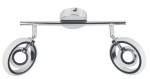 Srebrna lampa sufitowa ledowa listwa 3000K CELT 2X6W LED CHROM