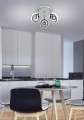 LAMPAMI - lampa sufitowa srebrna, lampa srebrna, srebrna lampa ledowa, żyrandol do salonu