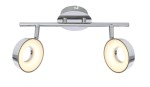 Srebrna lampa sufitowa ledowa listwa 3000K ISLA 2X6W LED CHROM 