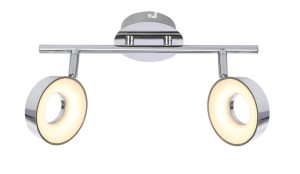 Srebrna lampa sufitowa ledowa listwa 3000K ISLA 2X6W LED CHROM 