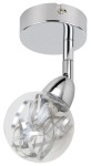 Nowoczesny kinkiet ledowy 1X6W LED CHROM 3000K BOLO SMD GŁÓWKA 6 OKRĄGŁA 1E Z PRZEGUBEM KLOSZ WYMIENNY KD SYSTEM