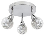 Lampa sufitowa ledowa plafon 3X6W LED CHROM 3000K BOLO SMD GŁÓWKA 6 OKRĄGŁA 1E Z PRZEGUBEM KLOSZ WYMIENNY KD SYSTEM 
