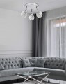 LAMPAMI - lampa sufitowa srebrna, lampa srebrna, lampa do salonu