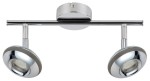 Lampa sufitowa ledowa listwa 2X6W LED CHROM 3000K SKIPPER COB GŁÓWKA OKRĄGŁA 1E Z PRZEGUBEM KD SYSTEM