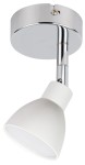 Biały kinkiet ledowy 1X5W LED CHROM 3000K ROY COB GŁÓWKA OKRĄGŁA 1E Z PRZEGUBEM KD SYSTEM