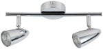 Srebrna lampa sufitowa 2X4W LED CHROM 3000K LIBERTY