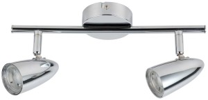 Srebrna lampa sufitowa 2X4W LED CHROM 3000K LIBERTY