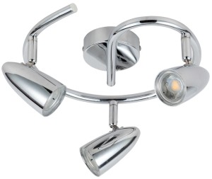 Srebrna lampa sufitowa spirala 3X4W LED CHROM 3000K LIBERTY