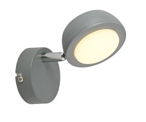 Szary kinkiet na ścianę 1X6W LED 3000K MILD