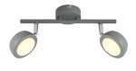 Szara lampa sufitowa 2X6W LED CHROM 3000K MILD