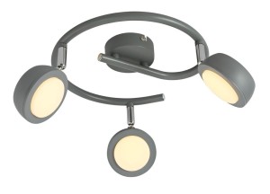 Szara lampa sufitowa spirala 3X6W LED CHROM 3000K MILD