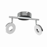 Srebrna lampa sufitowa listwa 2X5W LED CHROM 3000K THEMA