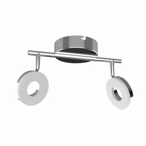 Srebrna lampa sufitowa listwa 2X5W LED CHROM 3000K THEMA