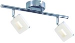 Srebrna lampa sufitowa listwa 2X5W LED CHROM 3000K CYNTHIA