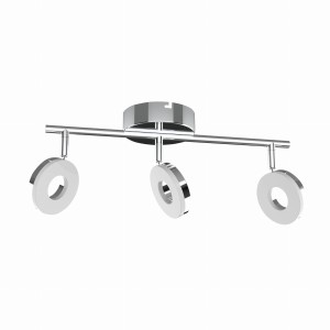 Srebrna lampa sufitowa listwa 3X5W LED CHROM 3000K THEMA 