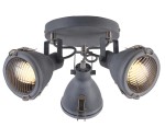 Lampa industrialna sufitowa regulowana plafon CRODO 3XE14 40W SZARY 