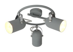 Lampa industrialna regulowana spirala GRAY 3XE14 40W SZARY 