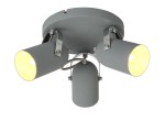 Lampa industrialna regulowana plafon GRAY 3XE14 40W SZARY