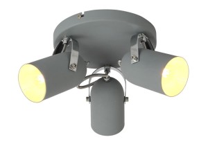 Lampa industrialna regulowana plafon GRAY 3XE14 40W SZARY