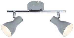 Lampa sufitowa regulowana listwa JULIE 2XE14 40W SZARY