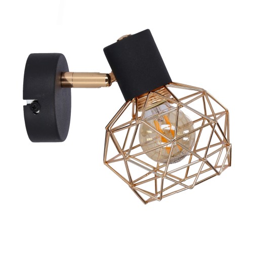 LAMPAMI - nowoczesna lampa ścienna, kinkiet złoty, lampa glamour