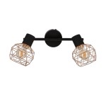 Lampa sufitowa glamour listwa czarna ze złotym 2XE14 40W ACROBAT