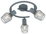 Szara lampa sufitowa spirala 3xE14 40W VIKING