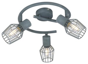 Szara lampa sufitowa spirala 3xE14 40W VIKING