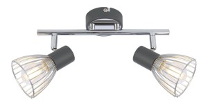 Lampa sufitowa listwa czarny chrom 2xE14 40W MODO