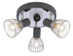 Lampa sufitowa plafon czarny chrom 3xE14 40W MODO