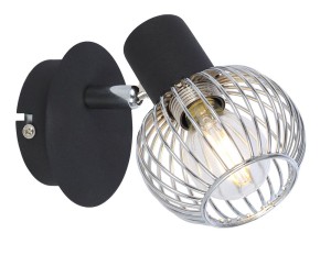 Kinkiet czarny chrom OSLO 1xE14 40W