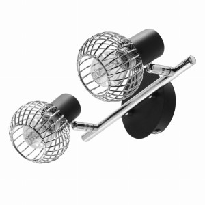 Lampa sufitowa listwa czarny chrom 2xE14 40W OSLO