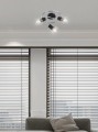 LAMPAMI - lampa sufitowa srebrna, lampa do salonu, lampa do sypialni