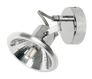 Srebrny kinkiet ścienny MOON 1XG9 3,5W LED CHROM 