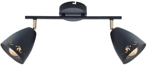 Czarna lampa sufitowa dziecięca listwa COTY 2XE14 40W